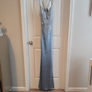 Silver Sequin Gown